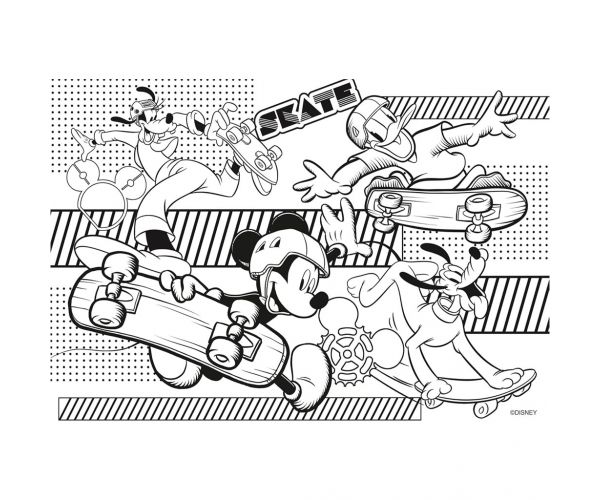 Mickey egér 2 az 1-ben 60db-os puzzle és színező 50x35cm - Lisciani