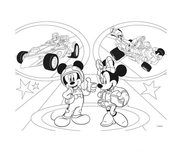 Mickey egér 2 az 1-ben maxi 24db-os puzzle és színező 70x50cm - Lisciani