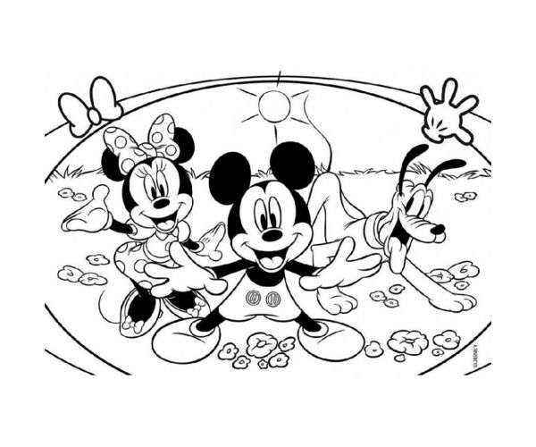 Mickey egér 2 az 1-ben maxi 4x48db-os puzzle és színező 35x25cm - Lisciani