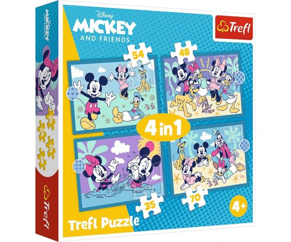 Mickey egér és barátai 4 az 1-ben puzzle 35-48-54-70db-os - Trefl