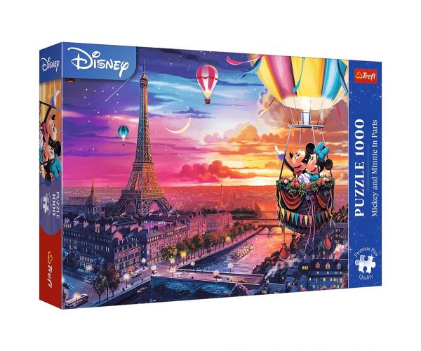 Mickey és Minnie Párizsban 1000db-os Prémium plus quality puzzle - Trefl