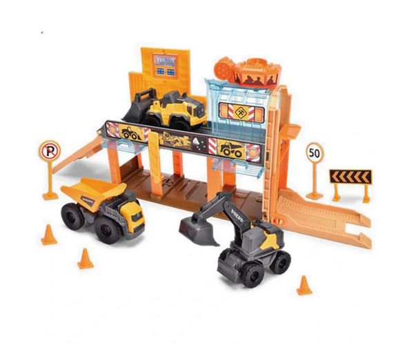 Micro építőipari állomás 3db munkagéppel - Dickie Toys