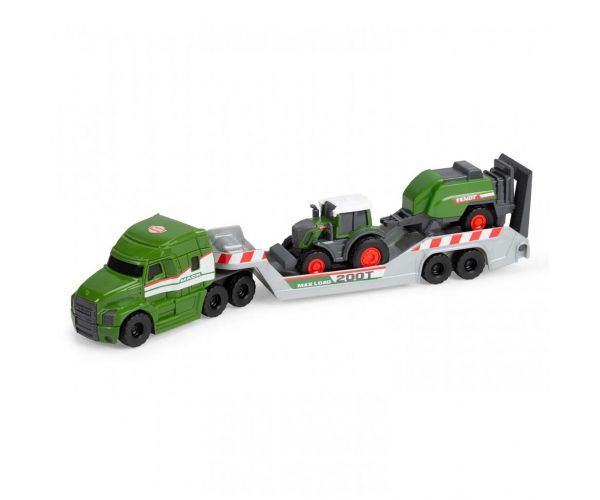 Micro szállító kamion Fendt traktorral és bálázóval - Dickie Toys