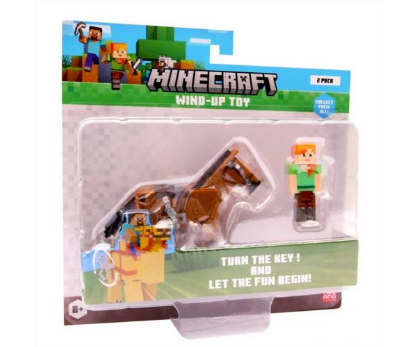 Minecraft 3D figura felhúzható állattal 2. sorozat többféle változatban 1db