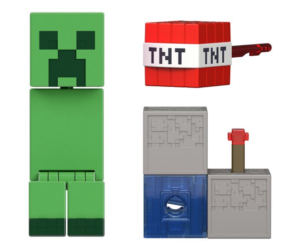 Minecraft: Creeper figura TNT kilövő kiegészítővel - Mattel