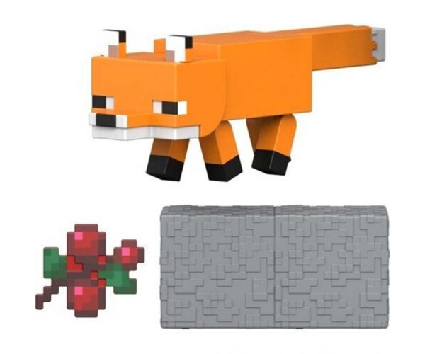 Minecraft: Róka karakter játékfigura kiegészítőkkel - Mattel