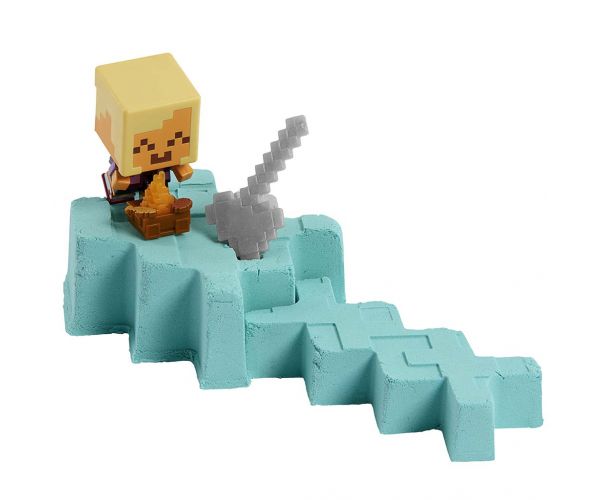Minecraft: Reveal Aranyszőke Hajós minifigura sárga kard alakú tárolóban - Mattel