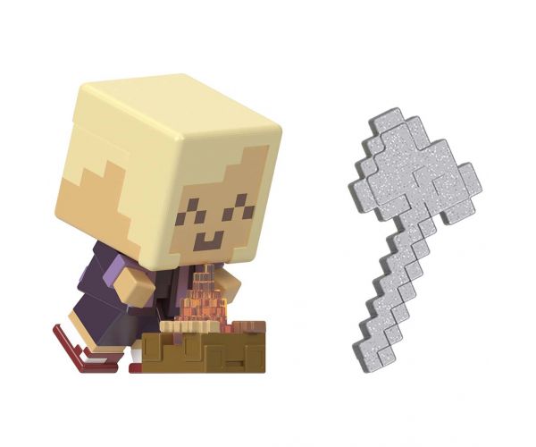 Minecraft: Reveal Aranyszőke Hajós minifigura sárga kard alakú tárolóban - Mattel