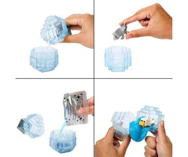 Minecraft Reveal minifigura fehér dobozban - Mattel