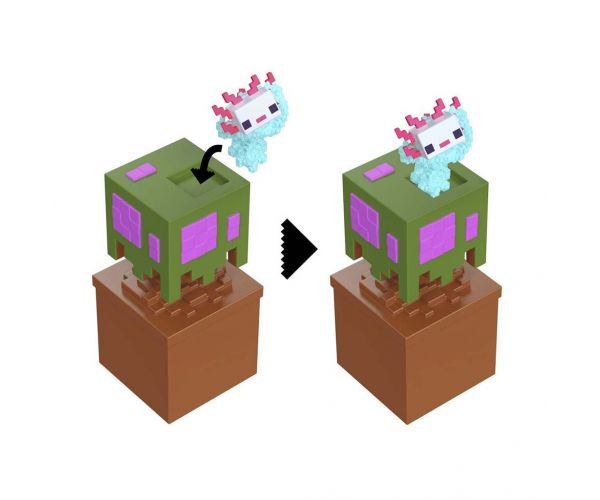 Minecraft Reveal minifigura tárolóban - Tölgyfa - Mattel