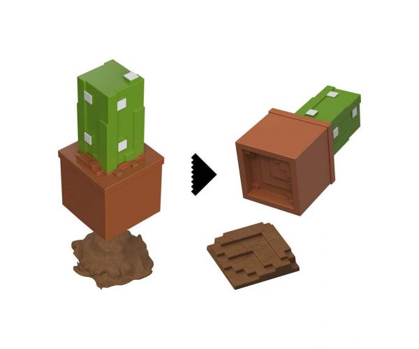 Minecraft Reveal minifigura tárolóban - Kaktusz - Mattel