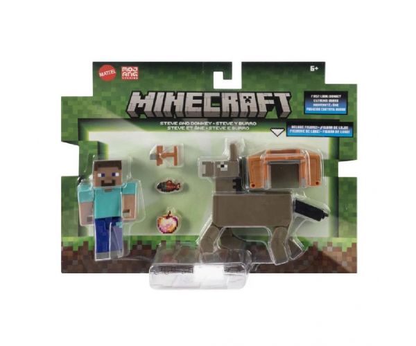 Minecraft: Steve és Szamár figura szett - Mattel