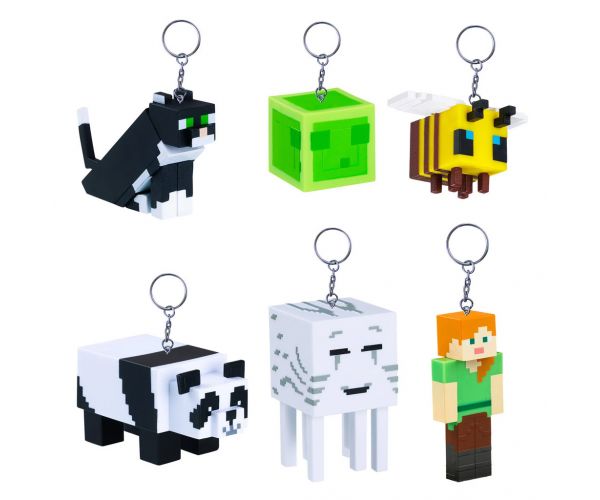 Minecraft meglepetés kulcstartó figura többféle - 1db