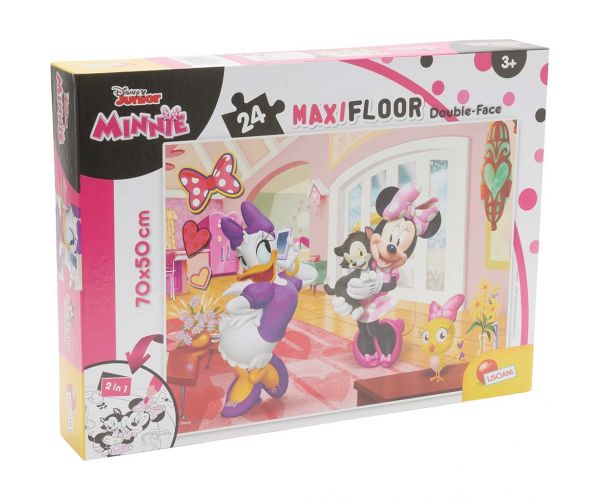 Minnie egér 2 az 1-ben maxi 24db-os puzzle és színező 70x50cm - Lisciani