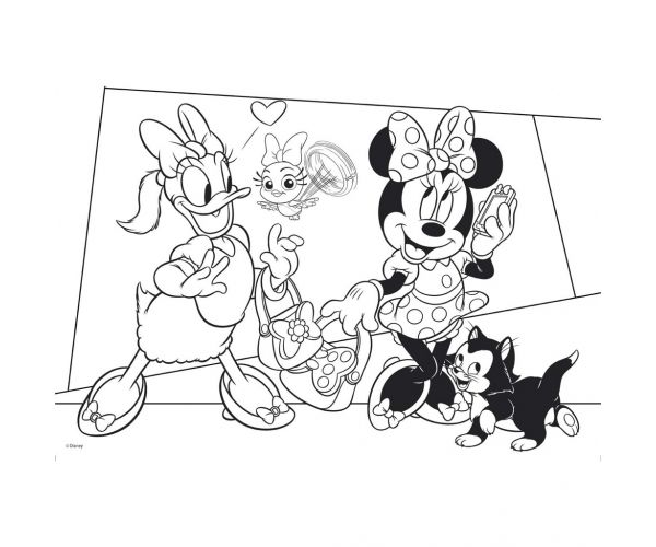 Minnie egér 2 az 1-ben 108db-os puzzle és színező 50x35cm - Lisciani