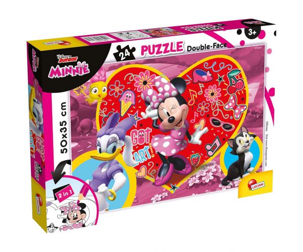 Minnie egér 2 az 1-ben 24db-os puzzle és színező 50x35cm - Lisciani