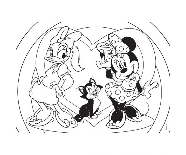 Minnie egér 2 az 1-ben 24db-os puzzle és színező 50x35cm - Lisciani