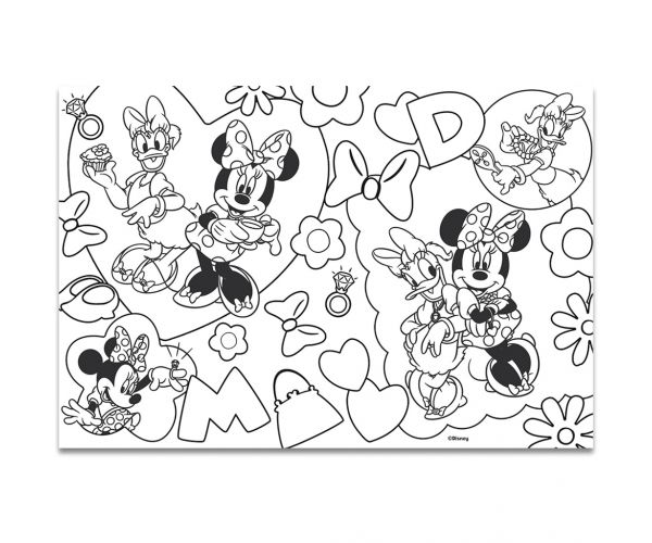 Minnie egér 2 az 1-ben 60db-os puzzle és színező 50x35cm - Lisciani