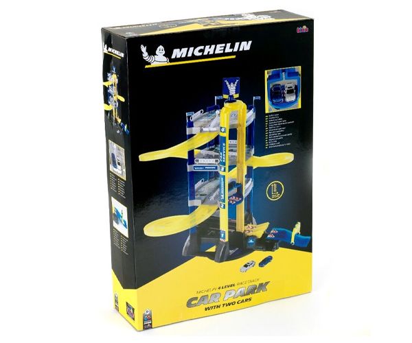 Michelin 4 szintes parkolóház szett autókkal