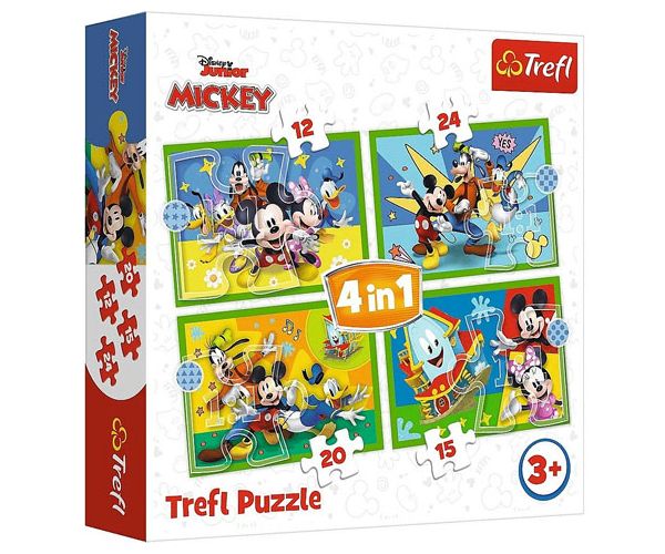 Mickey egér és a barátai 4 az 1-ben puzzle - Trefl