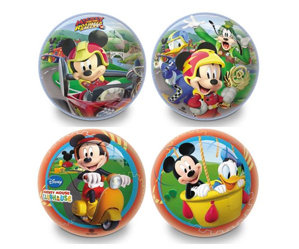 Mickey egér gumilabda 14cm kétféle változatban