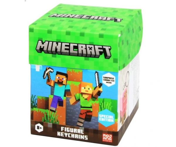 Minecraft meglepetés figura kulcstartó, 13 cm, 2. sorozat - 1db