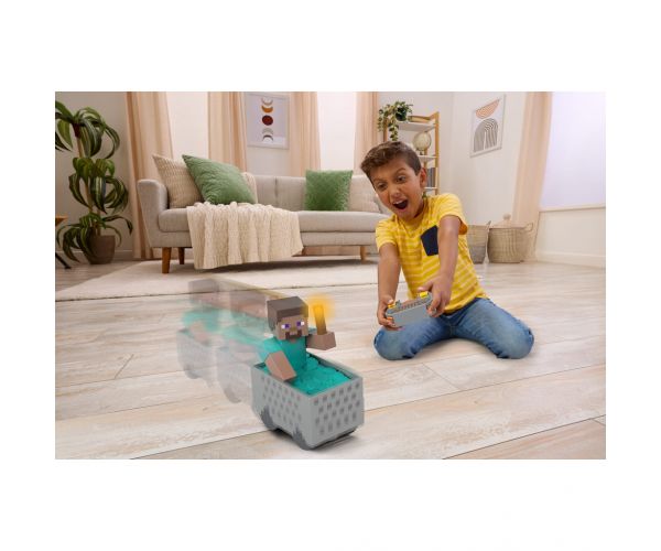 Minecraft RC távirányítós bányakocsi Steve figurával – Mattel