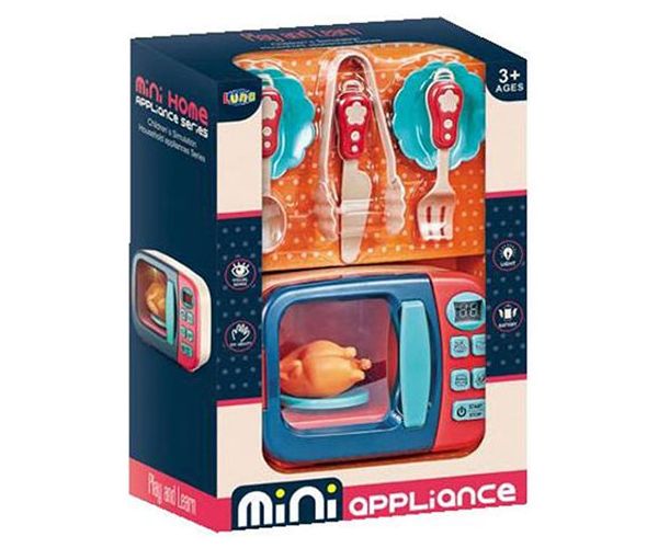 Mini Appliance mikrohullámú sütő játékszett fénnyel