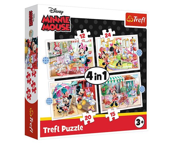 Minnie Egér és barátai 12,15,20,24db-os 4 az 1-ben puzzle - Trefl