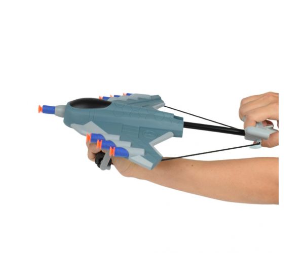 Missile Hand: Repülőgép formájú szivacslövő fegyver lövedékkel és célokkal 23cm