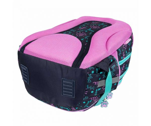 MLF Kitty Party cica mintás 4 rekeszes iskolatáska, hátizsák BPL58 40x29x19 cm