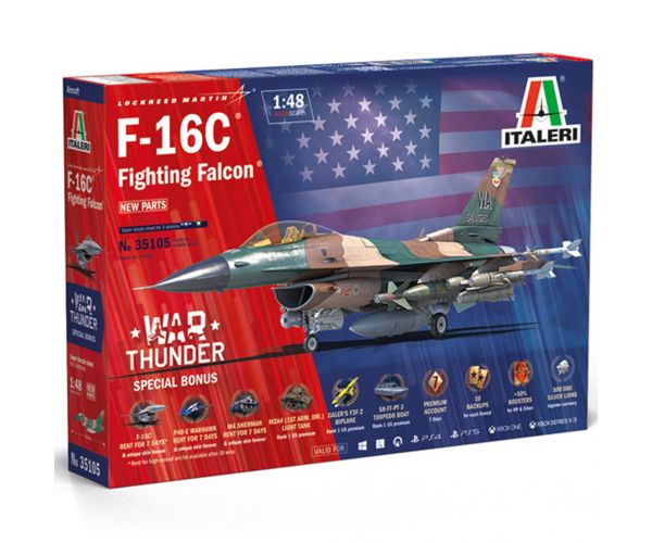 Italeri 1/48 F-16C Fighting Falcon vadászrepülőgép makett