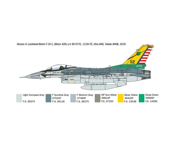 Italeri 1/48 F-16C Fighting Falcon vadászrepülőgép makett