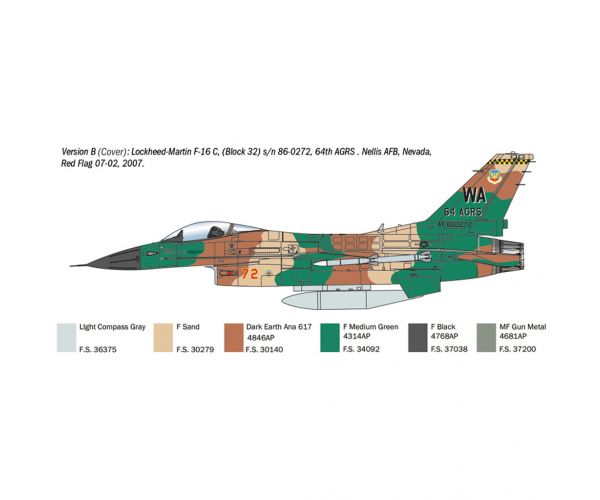 Italeri 1/48 F-16C Fighting Falcon vadászrepülőgép makett