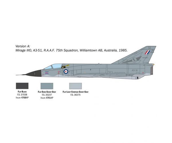 Italeri 1/48 Mirage III E repülőgép makett