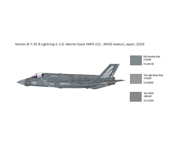 Italeri 1/72 F-35B Lightning II vadászrepülőgép makett