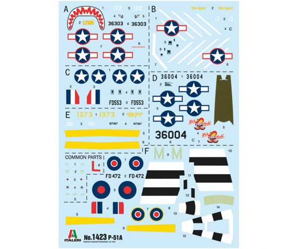 Italeri 1/72 P-51A Mustang vadászgép makett