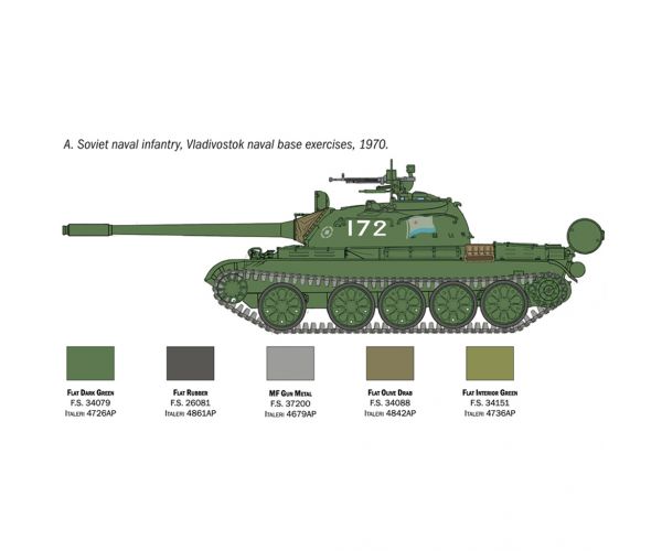 Italeri 1/72 T-55A tank makett