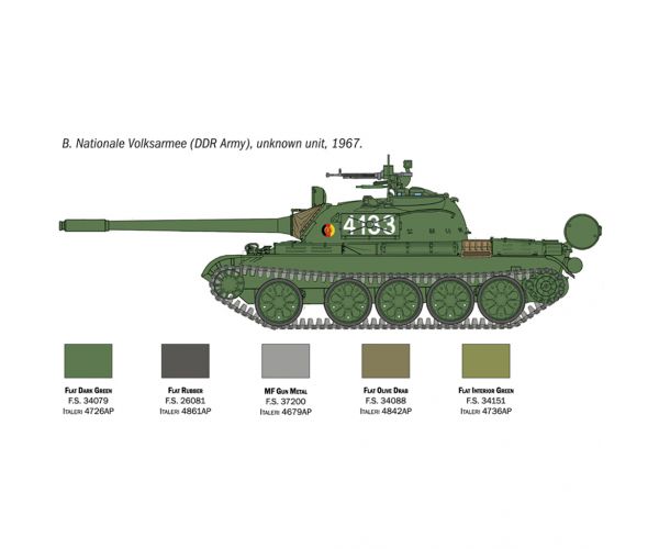 Italeri 1/72 T-55A tank makett