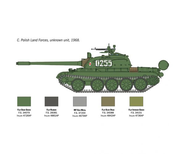 Italeri 1/72 T-55A tank makett