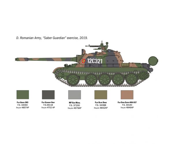 Italeri 1/72 T-55A tank makett