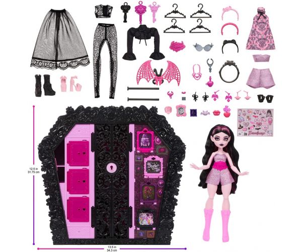 Monster High Rémtrendi Öltöző Draculaura Babával - Mattel