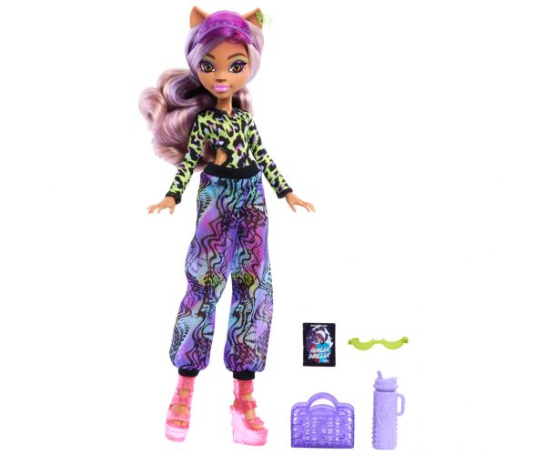 Monster High: Scare-adise Island – Clawdeen Wolf baba kiegészítőkkel - Mattel