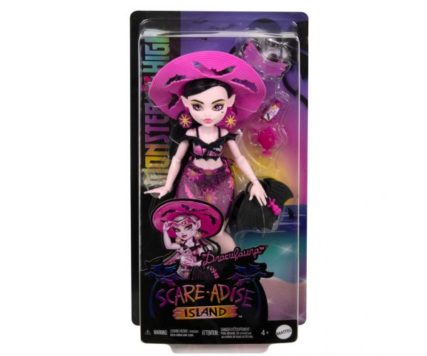Monster High: Scare-adise Island – Draculaura baba kiegészítőkkel - Mattel