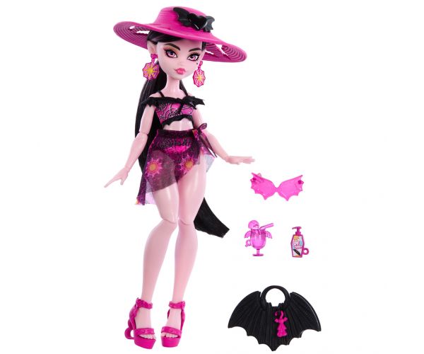 Monster High: Scare-adise Island – Draculaura baba kiegészítőkkel - Mattel