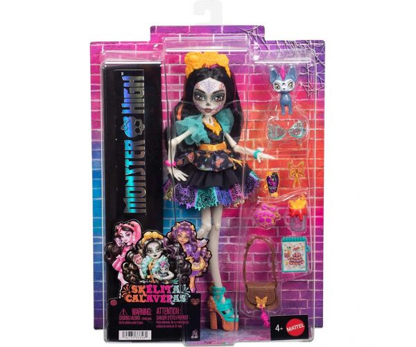 Monster High Skelita Calaveras baba kiegészítőkkel - Mattel