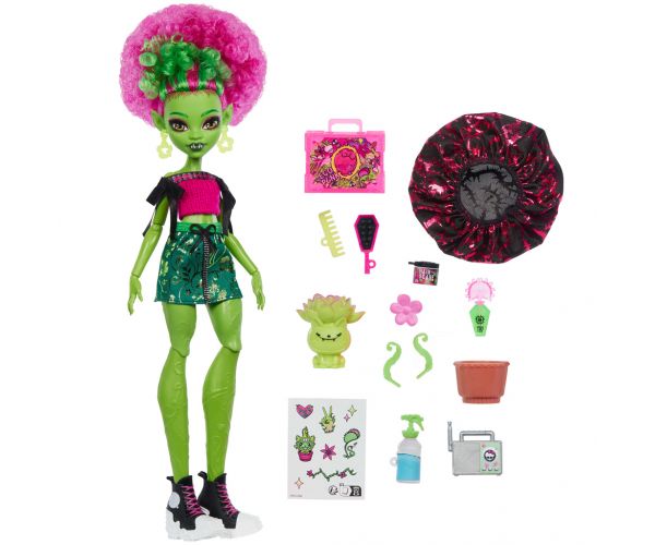 Monster High Rémségápolás Venus McFlytrap baba kiegészítőkkel - Mattel