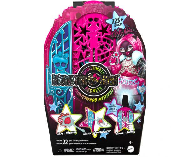 Monster High: Szörnyen jóbarátok titkai – Rémes nyomozás Hauntlywood titkok Catty Noir baba - Mattel