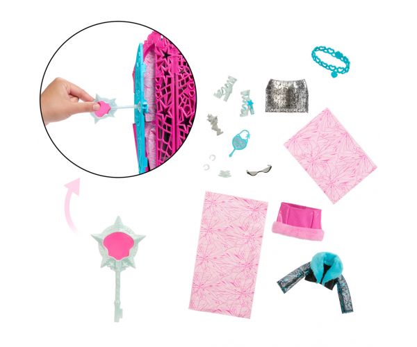 Monster High: Szörnyen jóbarátok titkai – Rémes nyomozás Hauntlywood titkok Catty Noir baba - Mattel