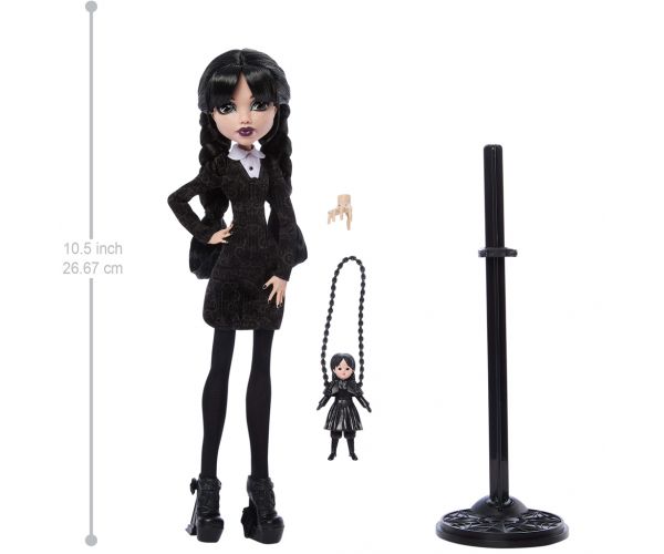Monster High x Wednesday – Wednesday Addams baba kiegészítőkkel – Mattel